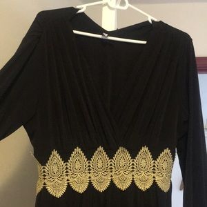 Black and Gold formal gown